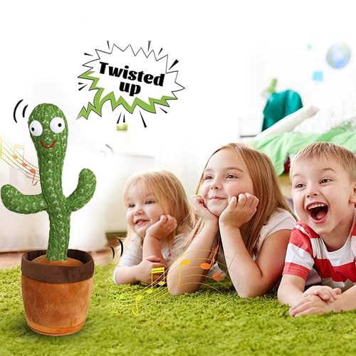 Cactus Toy for Babies Dancing,Talking, Speaking, Recording | Repeat What You Say | Singing Electronic Pet for Toddlers | Swing and Sing Toy-Charger Cactus Toy Plant.. (Age 1-10 Years).