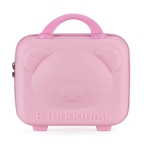 Hard Shell Vanity Cases for Women Portable Waterproof Cosmetic Travel Case, Toiletry Case with Zipper & Clip-on Function Cosmetic Bag, Size- 31x30x16 CM(Pink)