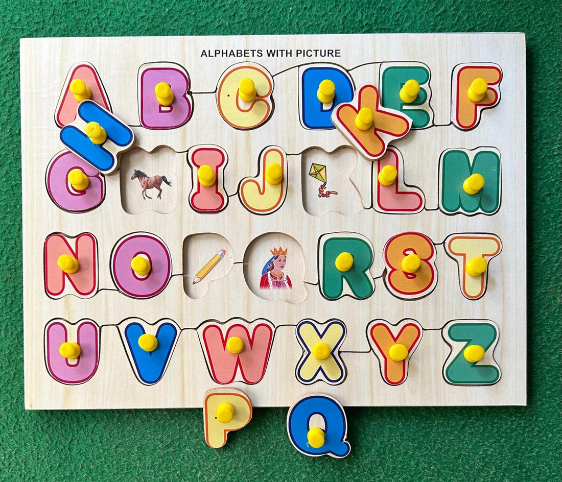 Wooden Puzzle Board for Kids | Body Parts, Numericals & Alphabets Puzzle Borad | Educational and Learning Toy Puzzles for Early Learning, Baby Toy 2+ Years | Child Friendly